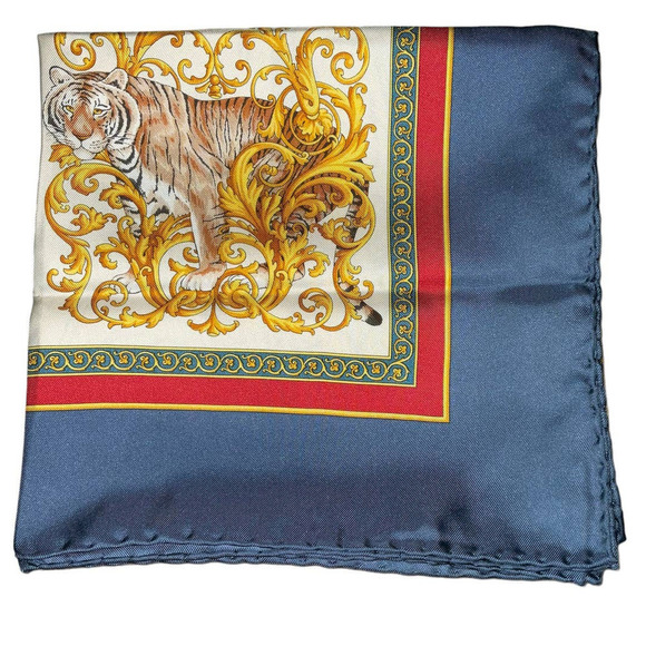 Salvatore Ferragamo 100% Silk Jungle Animals Print Scarf NWT - Picture 15 of 16